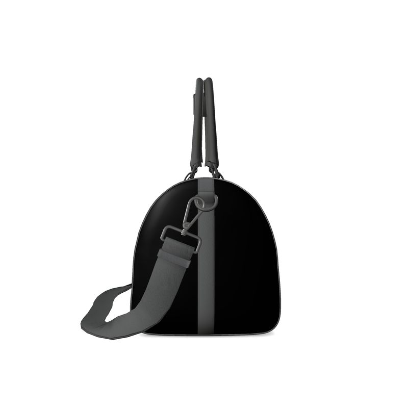 Small Black Equestrian Bit Motif Duffle Bag