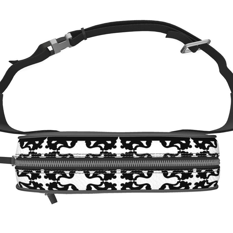 Black and White Dressage Horse Belt Bag