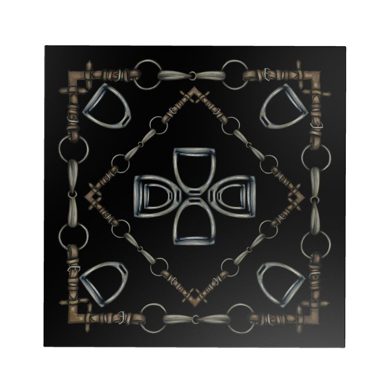 Black Bit Motif Equestrian Side