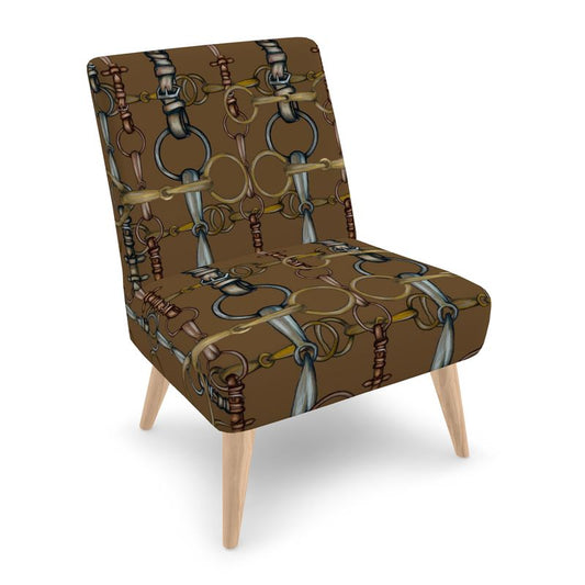Brown Bit Motif Chair