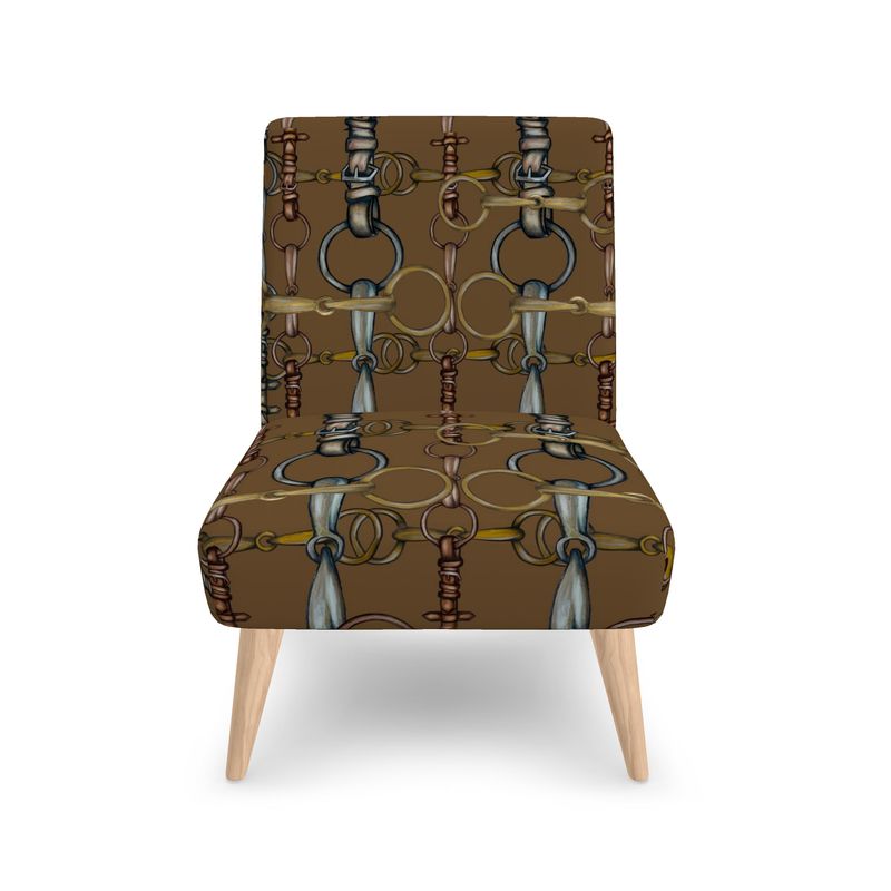 Brown Bit Motif Chair