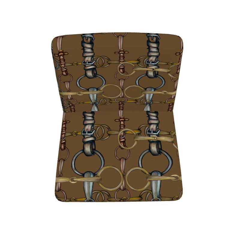 Brown Bit Motif Chair