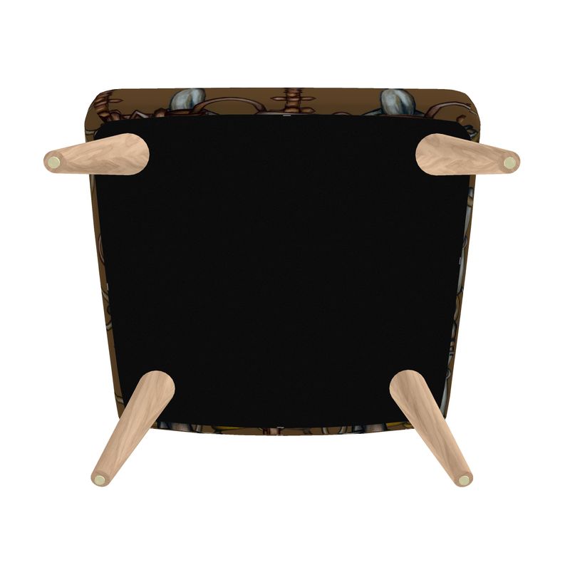 Brown Bit Motif Chair