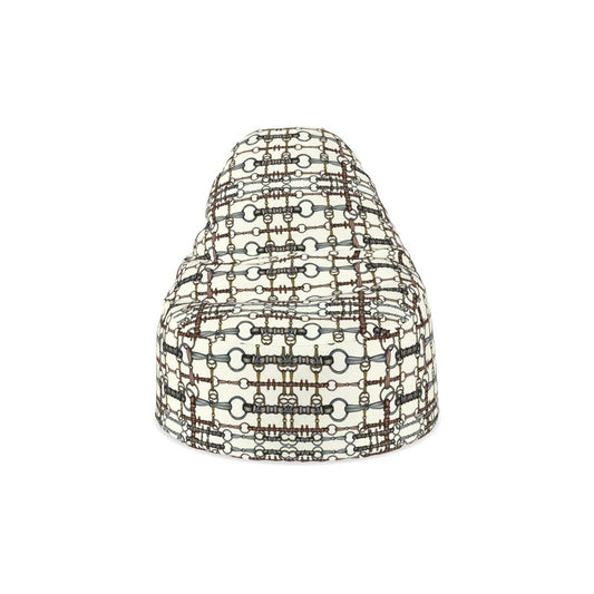 Ivory Bit Motif Bean Bag Chair