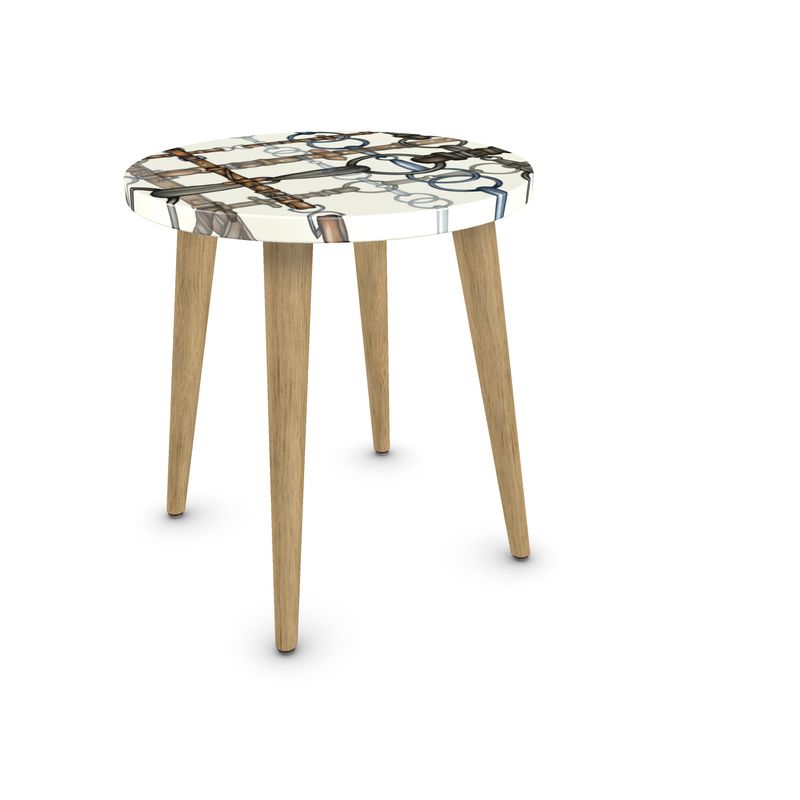 Snaffle Bit Round Side Table