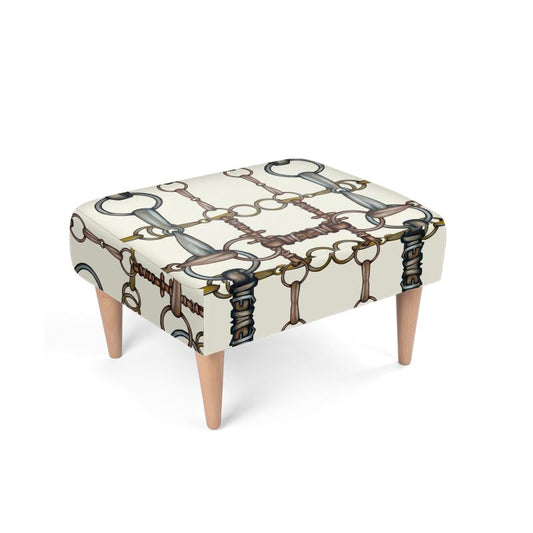 Ivory Snaffle Bit Equestrian Footstool