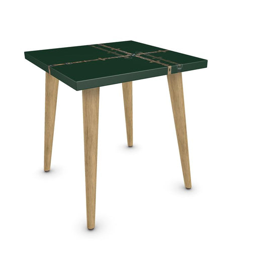 Hunter Green Bit Motif Side Table