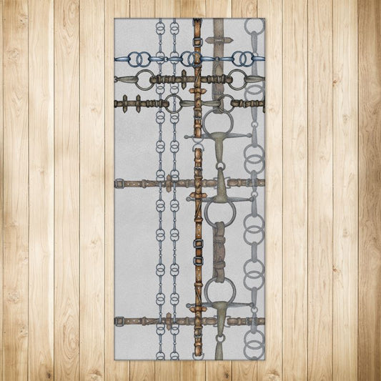 Light Gray Chaos Bit Rug 4x9.5