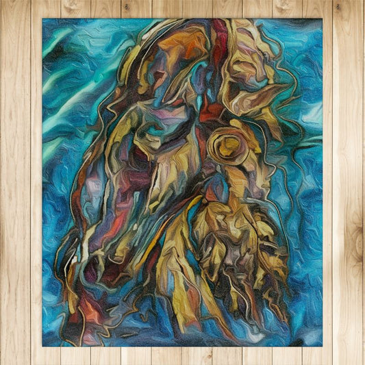 Expressionistic Horse Painting Rug 4x5ft