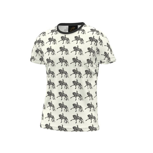 Ivory Piaffe Dressage Horse Motif T Shirt