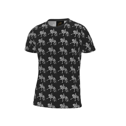 Dressage Horse Motif Black T Shirt