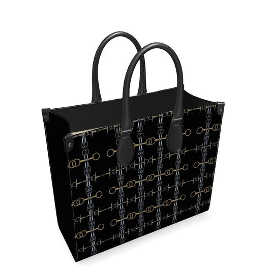 Black and Gold Bit Shopper Bag