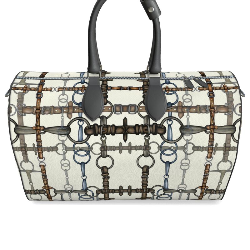 Large Ivory Chaos Bit Pattern Duffle Bag