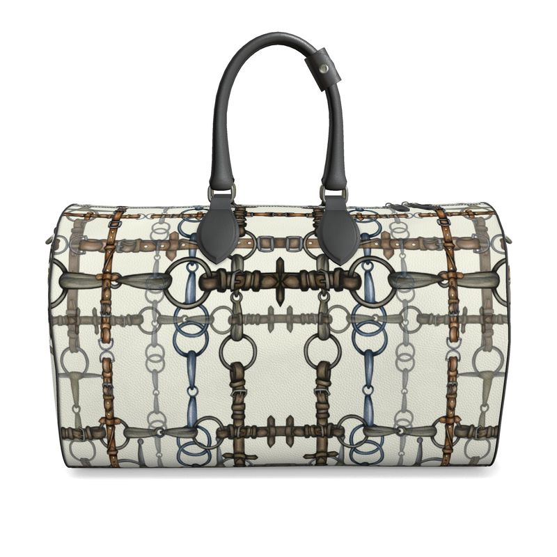 Large Ivory Chaos Bit Pattern Duffle Bag