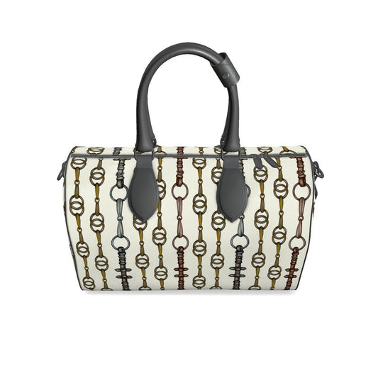 Small Linear Bit Pattern Duffle Bag