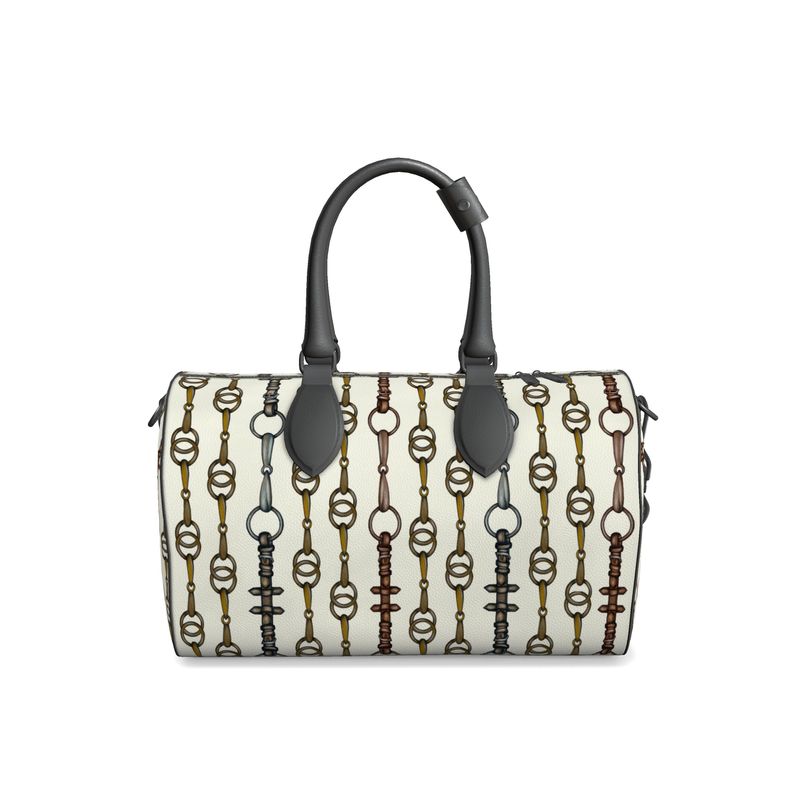 Small Linear Bit Pattern Duffle Bag