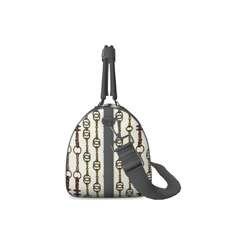 Small Linear Bit Pattern Duffle Bag