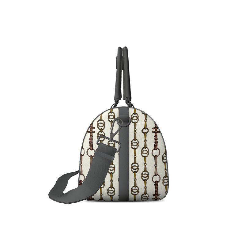 Small Linear Bit Pattern Duffle Bag