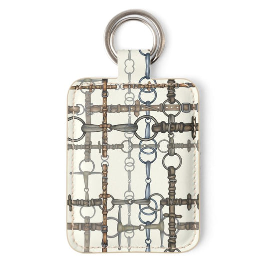 Ivory Chaos Bit Leather Key Ring