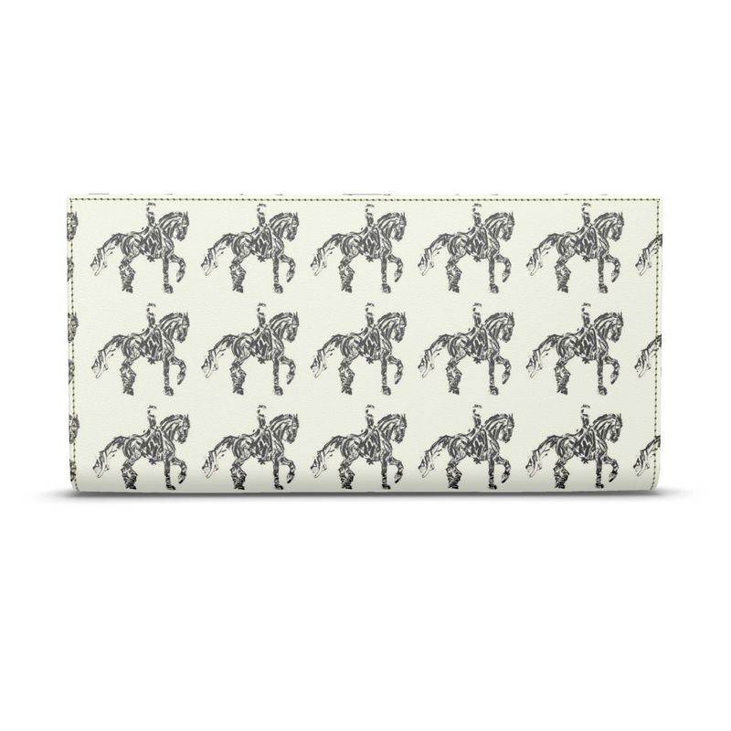 Dressage Horse Motif Leather Wallet