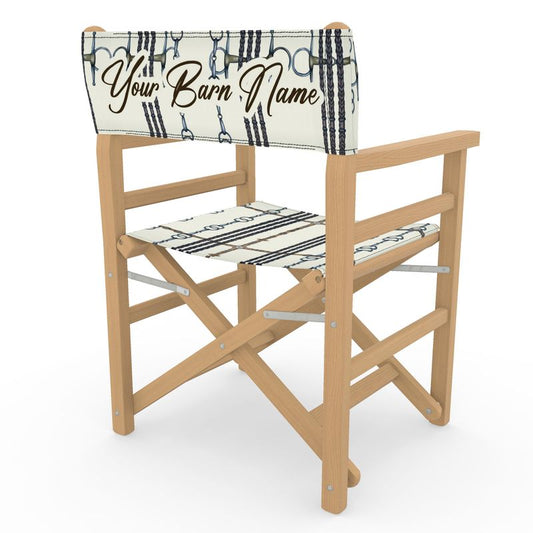 Custom Barn Name Horse Show Director Chair
