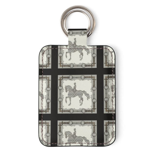 Dressage Motif Leather Key Ring