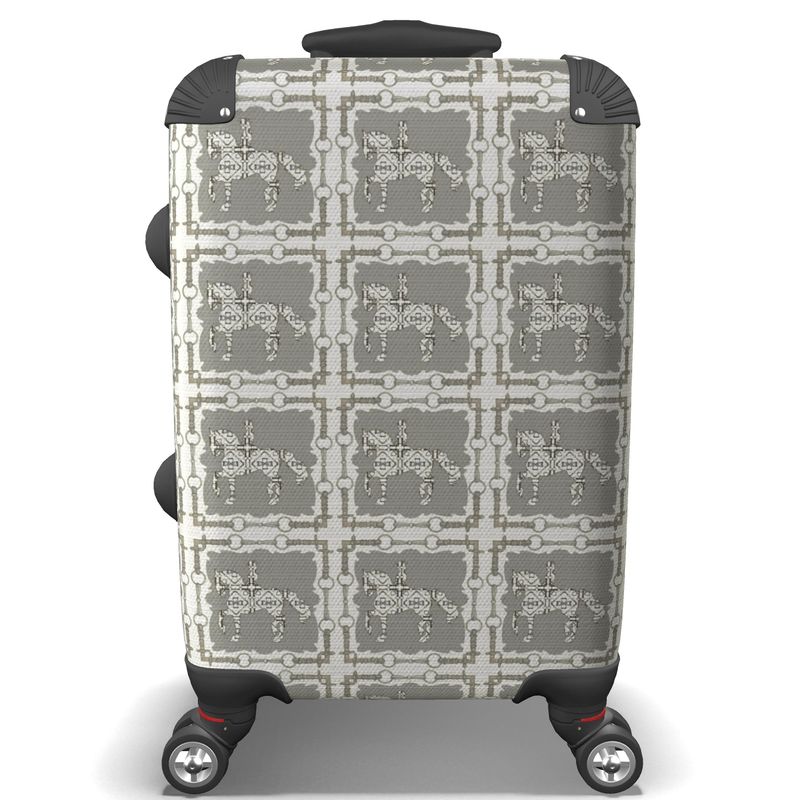 Ivory and Gray Dressage Horse Suitcase