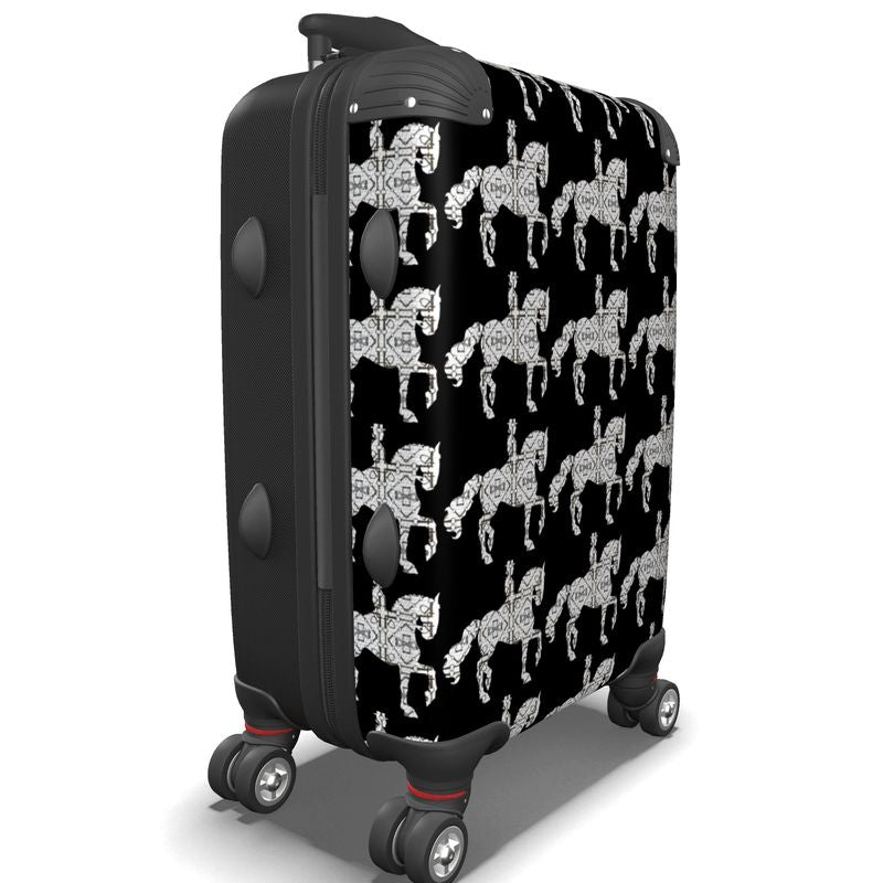 Black and White Dressage Horse Suitcase