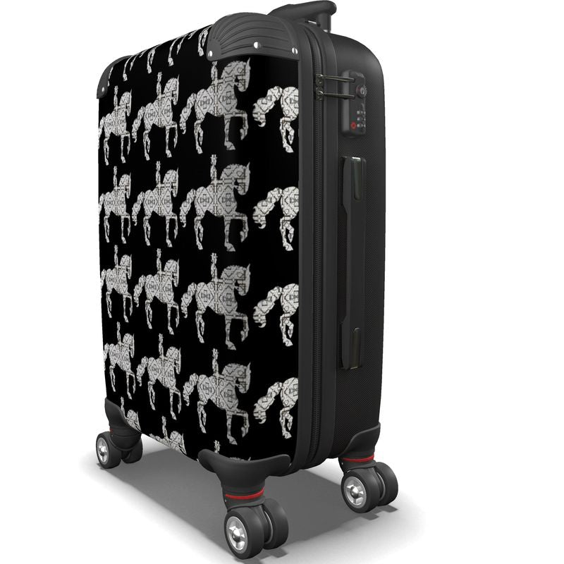 Black and White Dressage Horse Suitcase