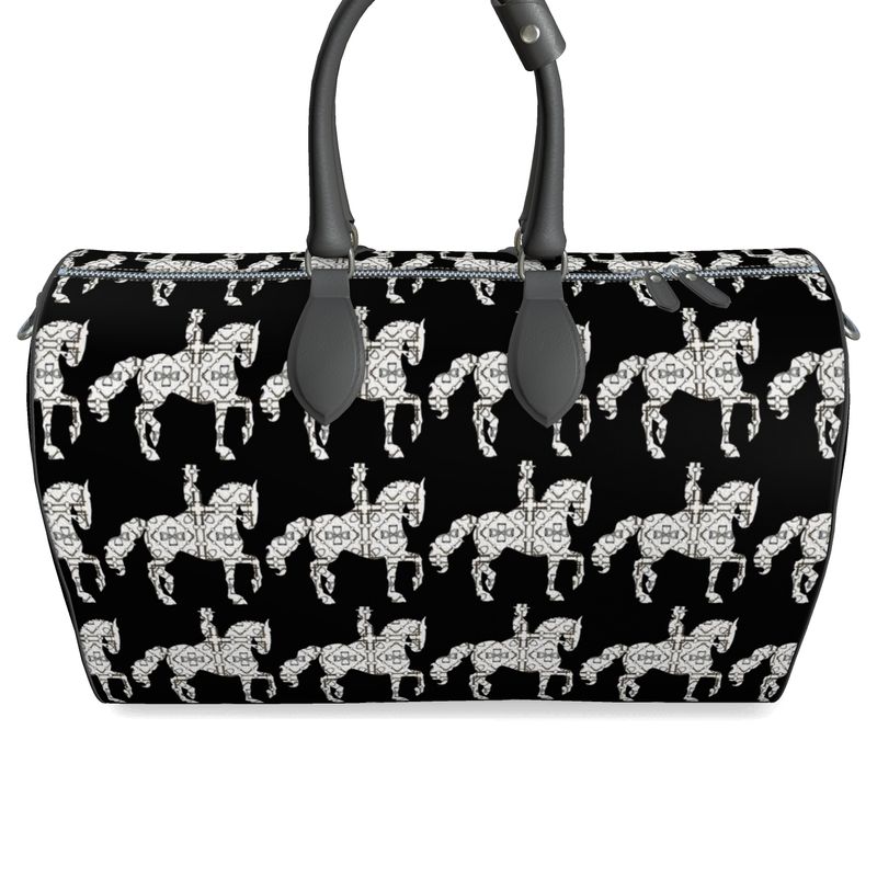 Black and White Dressage Duffle Bag