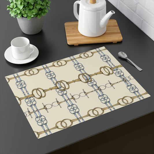 Equestrian Snaffle Bit Cream Placemat
