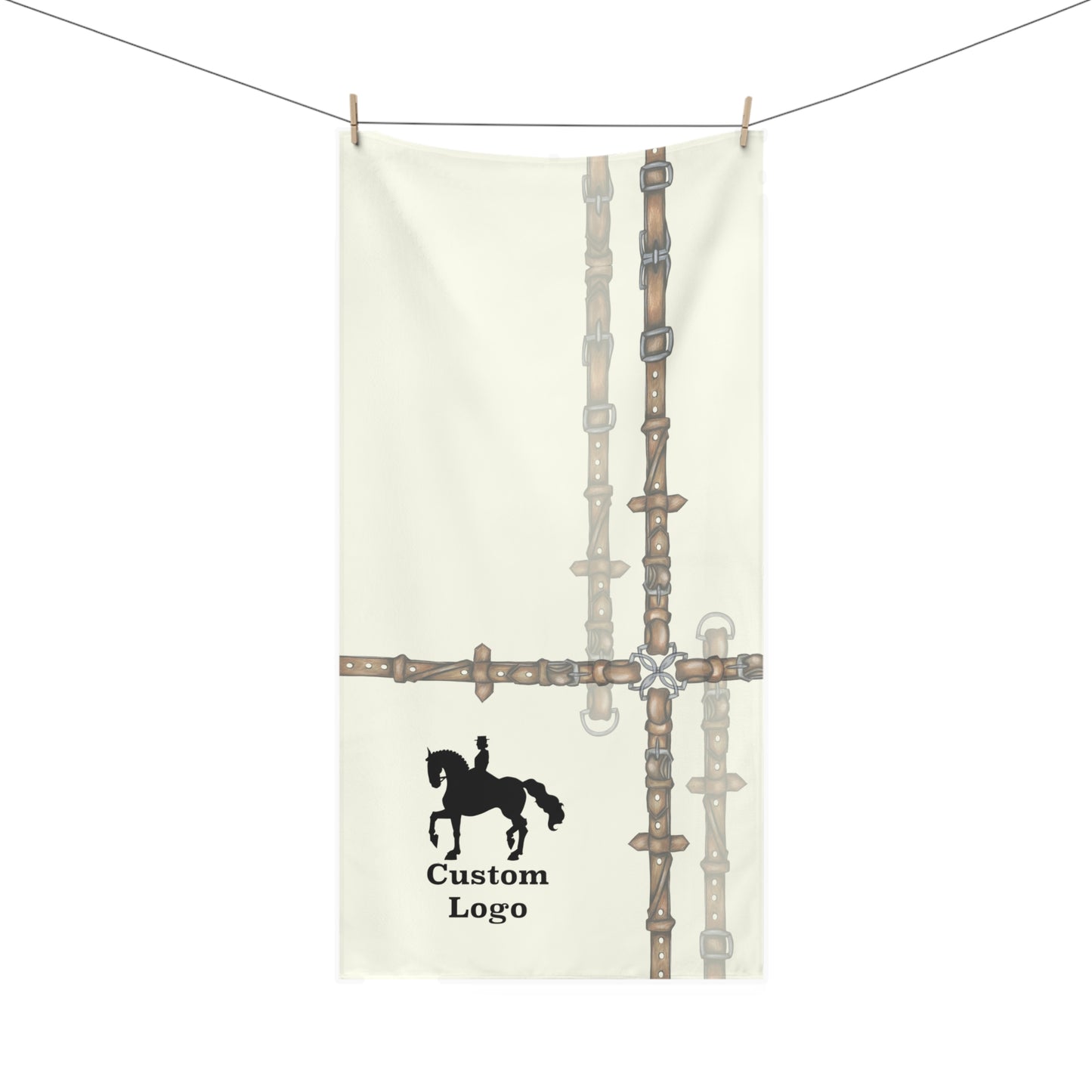 Ivory Custom Logo Horse Show Luxury Towel