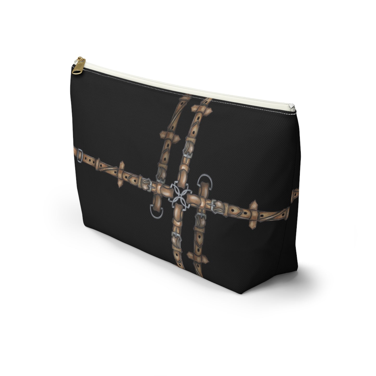 Copy of Black Equestrian Bit Accessory Pouch/Makeup Bag