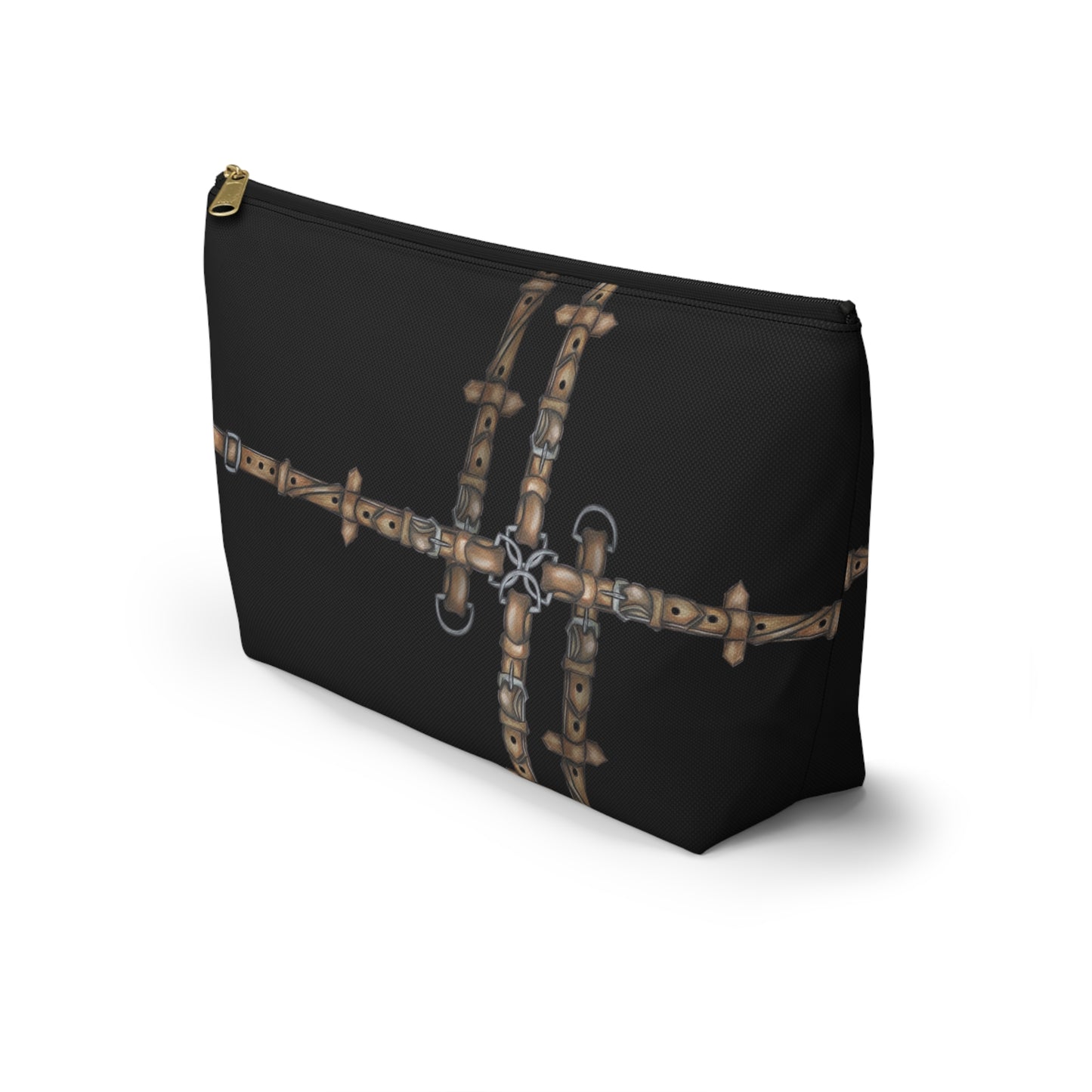 Copy of Black Equestrian Bit Accessory Pouch/Makeup Bag