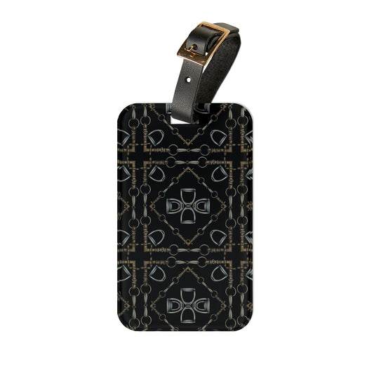 Geometric Bit Pattern Luggage Tag