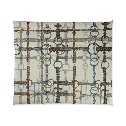 Snaffle Bit and Reins Equestrian Comforter