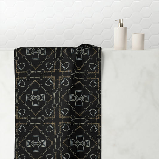 Geometric Bit Motif Luxury Bath Towel