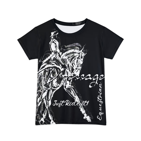 Dressage Art Word art Women's Short Sleeve Shirt (AOP)