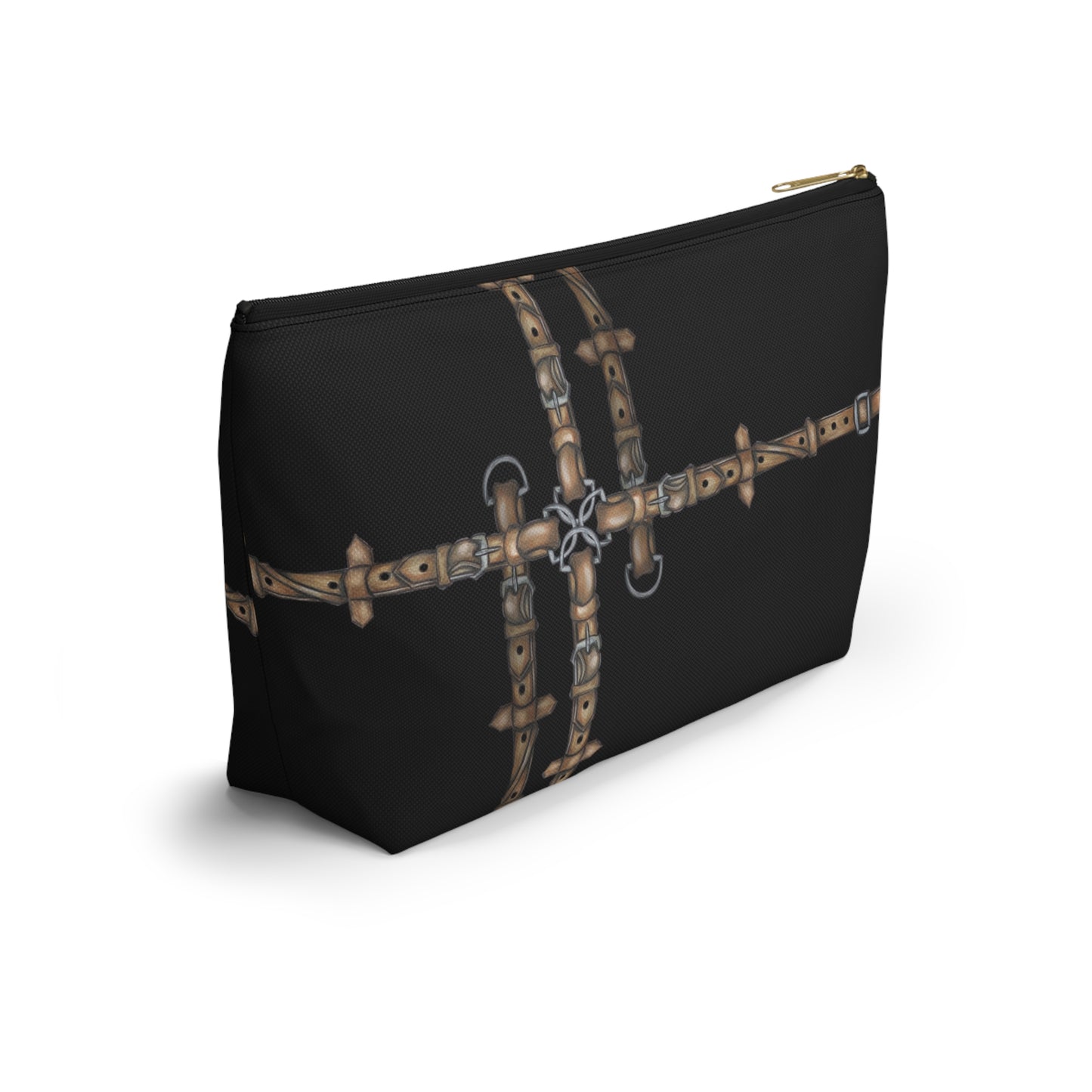 Copy of Black Equestrian Bit Accessory Pouch/Makeup Bag