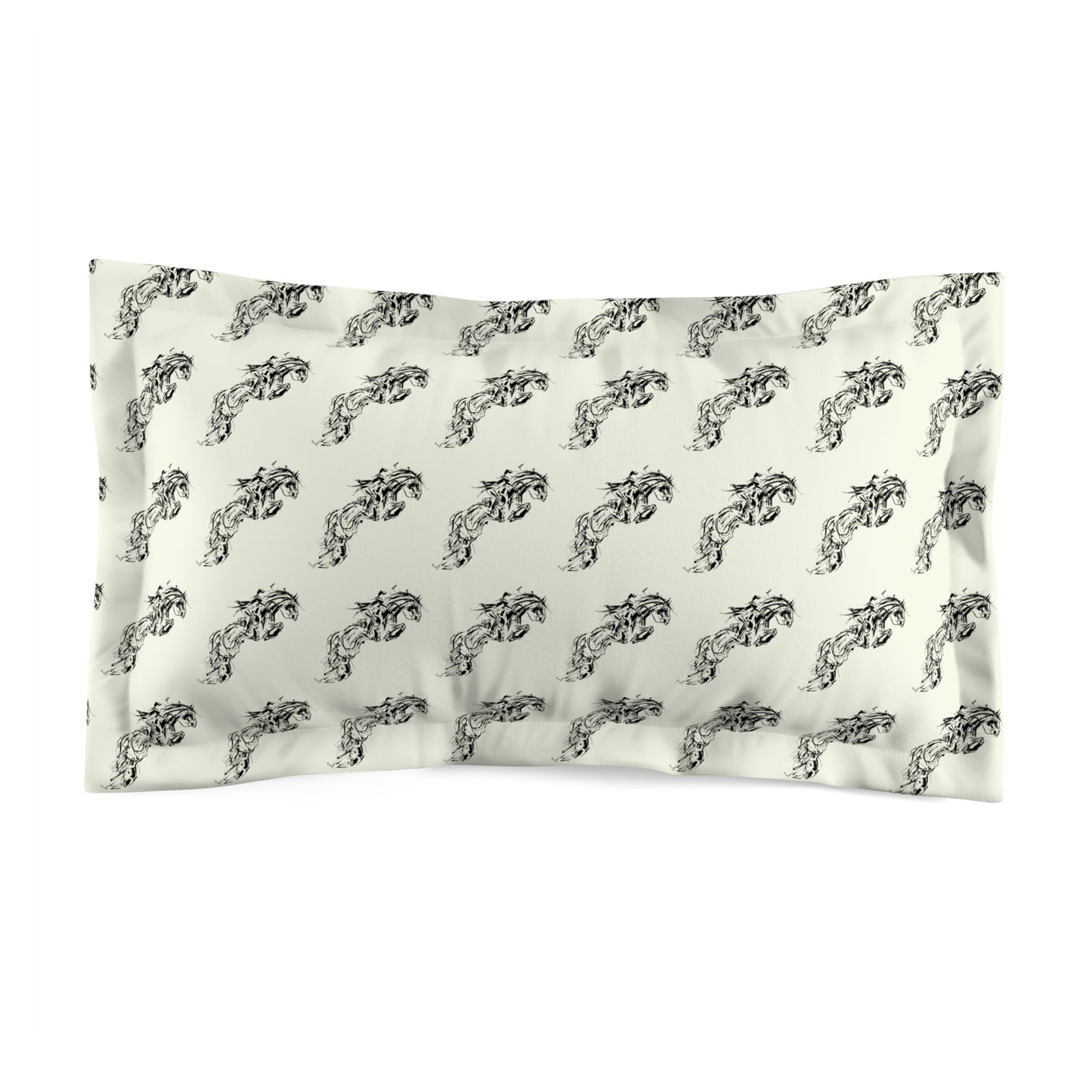 Jumping Horse Artistic Pillow Sham