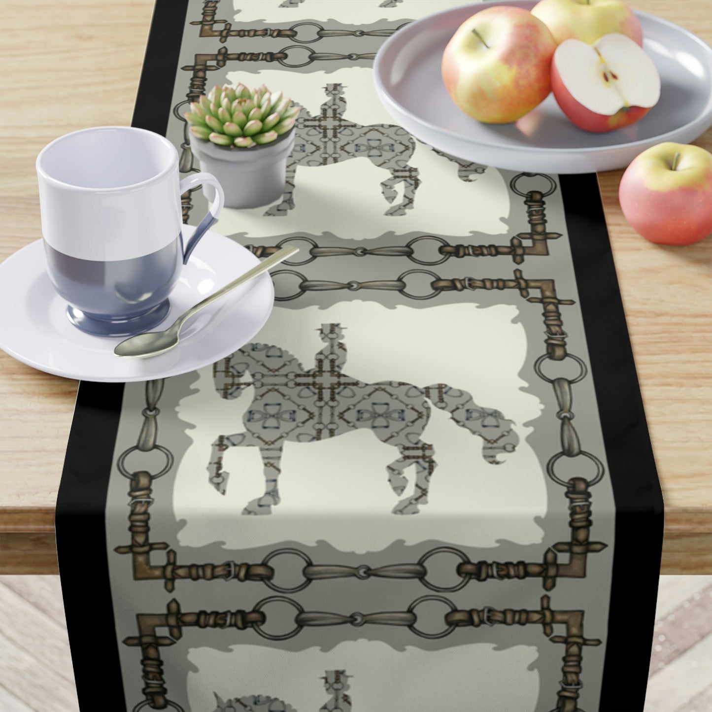 Dressage Bit Motif Table Runner