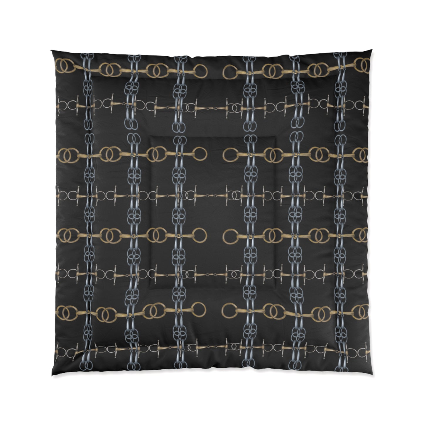 Black Bit Patterned Comforter