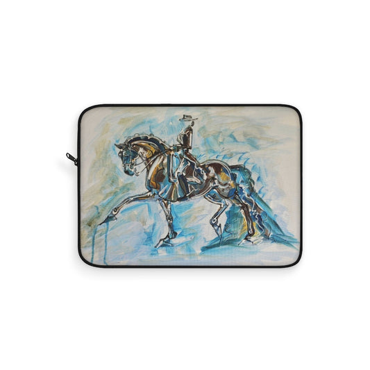 Original Artwork Dressage Horse Laptop Sleeve - Equestrian Back to School - Horse Lovers Gift