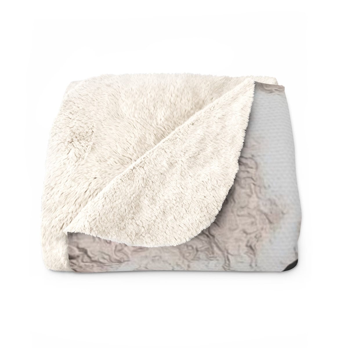 Spanish White Horse Sherpa Fleece Blanket