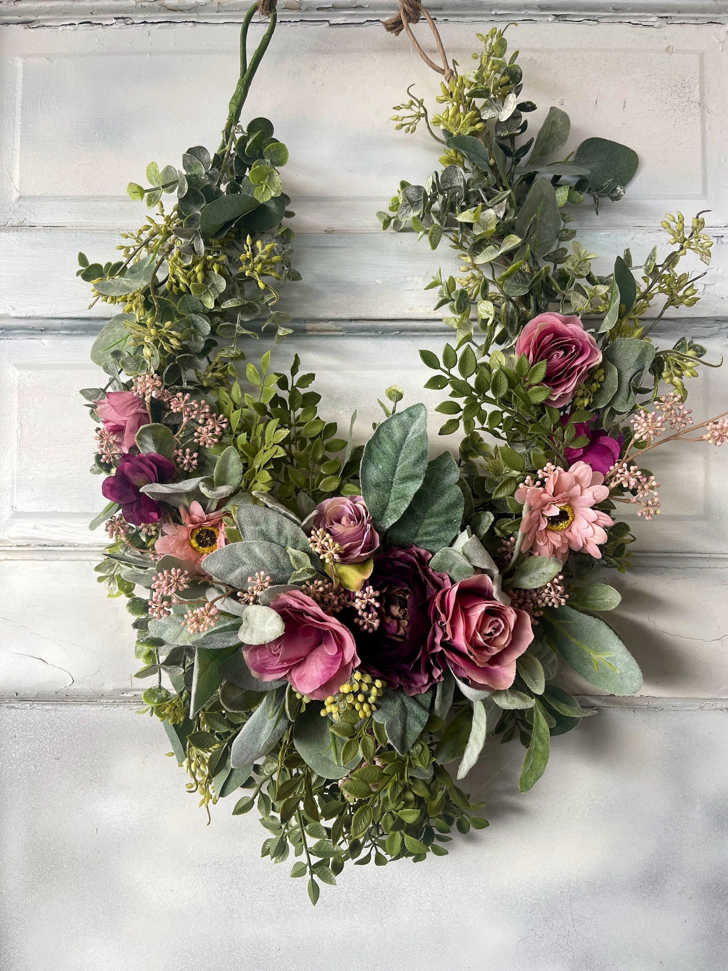 Horse Flower Crown - Horse Photography Prop - Rustic Wedding Decor - Horse Maternity Shoot - Equine Photography Garland - Bridal Photography