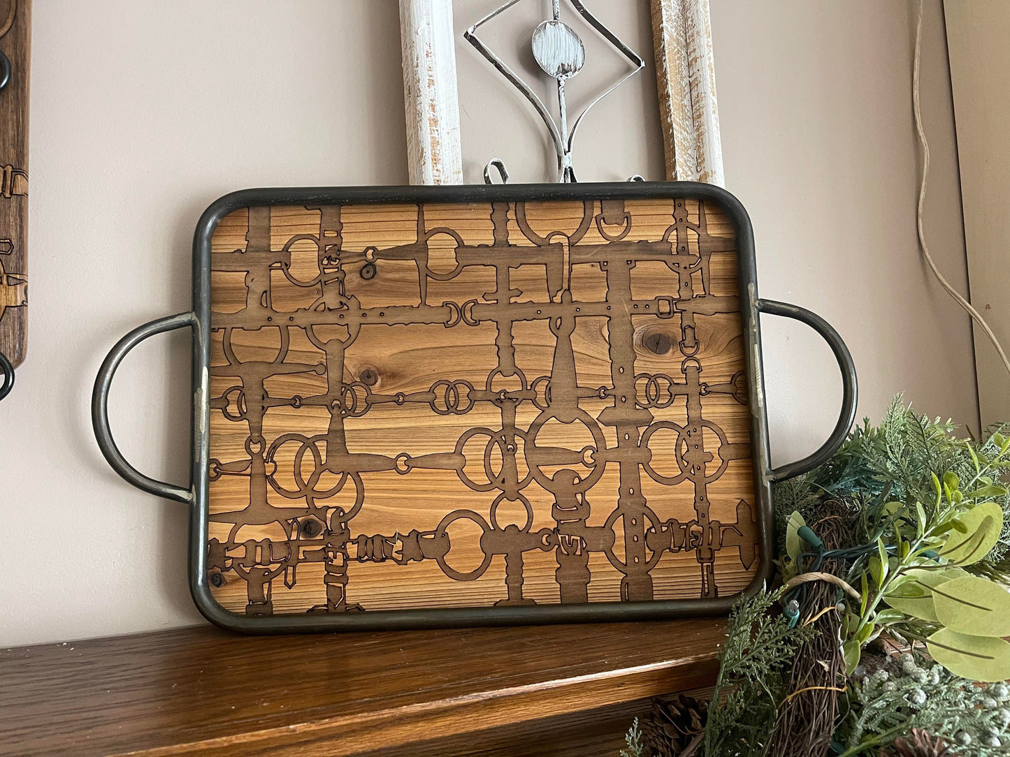 Equine Snaffle Bit Engraved Charcuterie Board