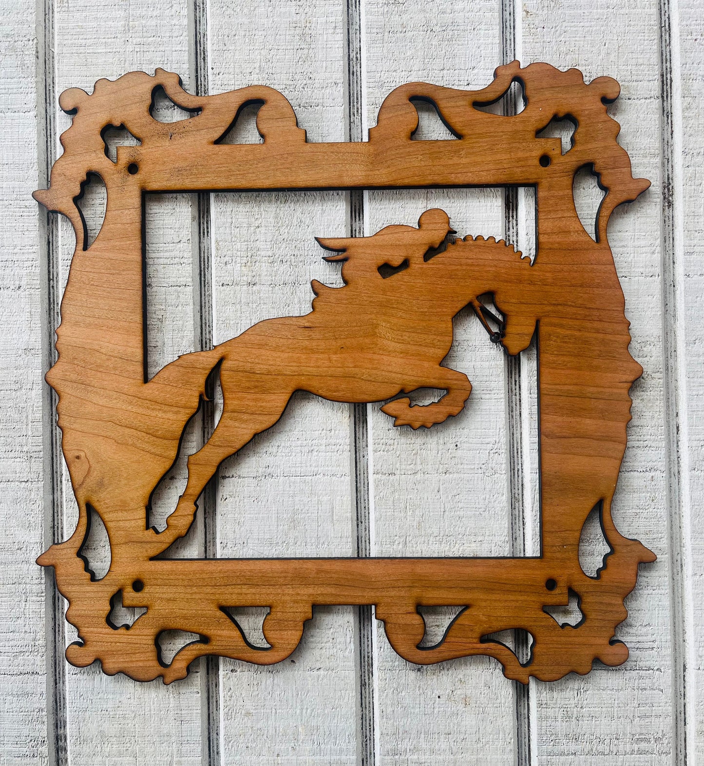 Dressage Jumping Horse Custom Design Cutout - Wooden Craft Supplies & Shapes - Laser Cut Horse Tile Shape BLANK DIY - Farmhouse Wall Decor