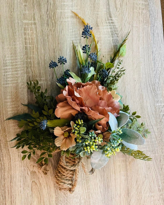 Custom Wedding Spray Bouquet - Bridesmaid Flower Bouquet - Wedding Flowers - Bridal Throw Bouquet - Rustic Farmhouse Wedding Decor